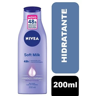 Loção Hidratante Nivea Soft Milk 200ml Pele seca