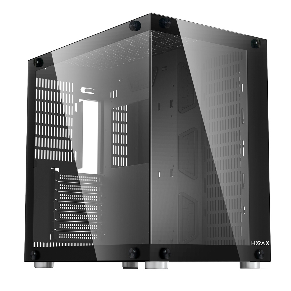 Gabinete Gamer Hyrax, Full Tower, Lateral e Frontal Vidro Temperado, Preto - HGB700B