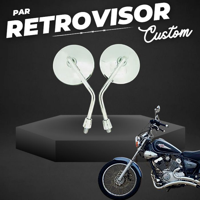Espelho Retrovisor Moto Yamaha Custom Mod Intruder 125 Cromo Virago