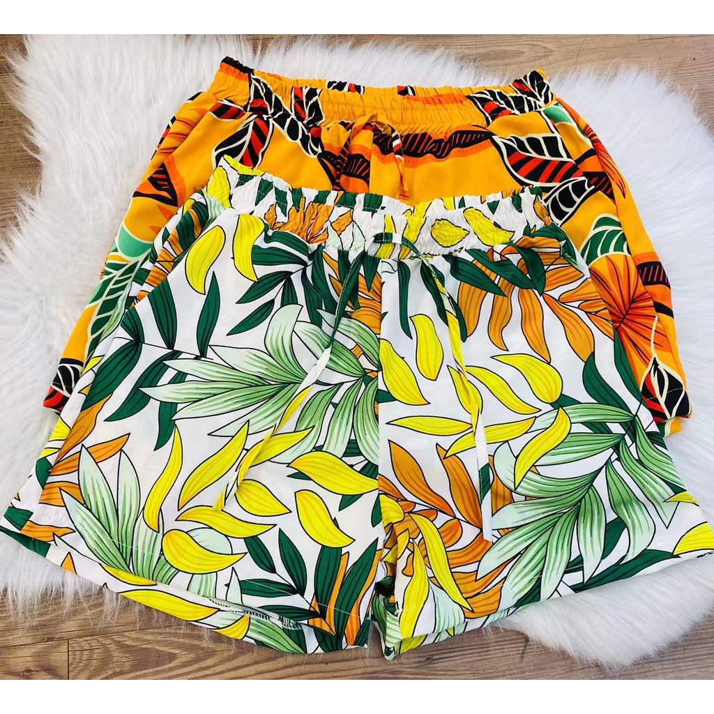 kit 3 Short Estampado Short Verao Com Elastano Florido