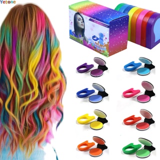 (Ytooone) Giz De Cabelo Colorido Temporária Portátil De 8 Cores/Faça Você Mesmo/Tintura