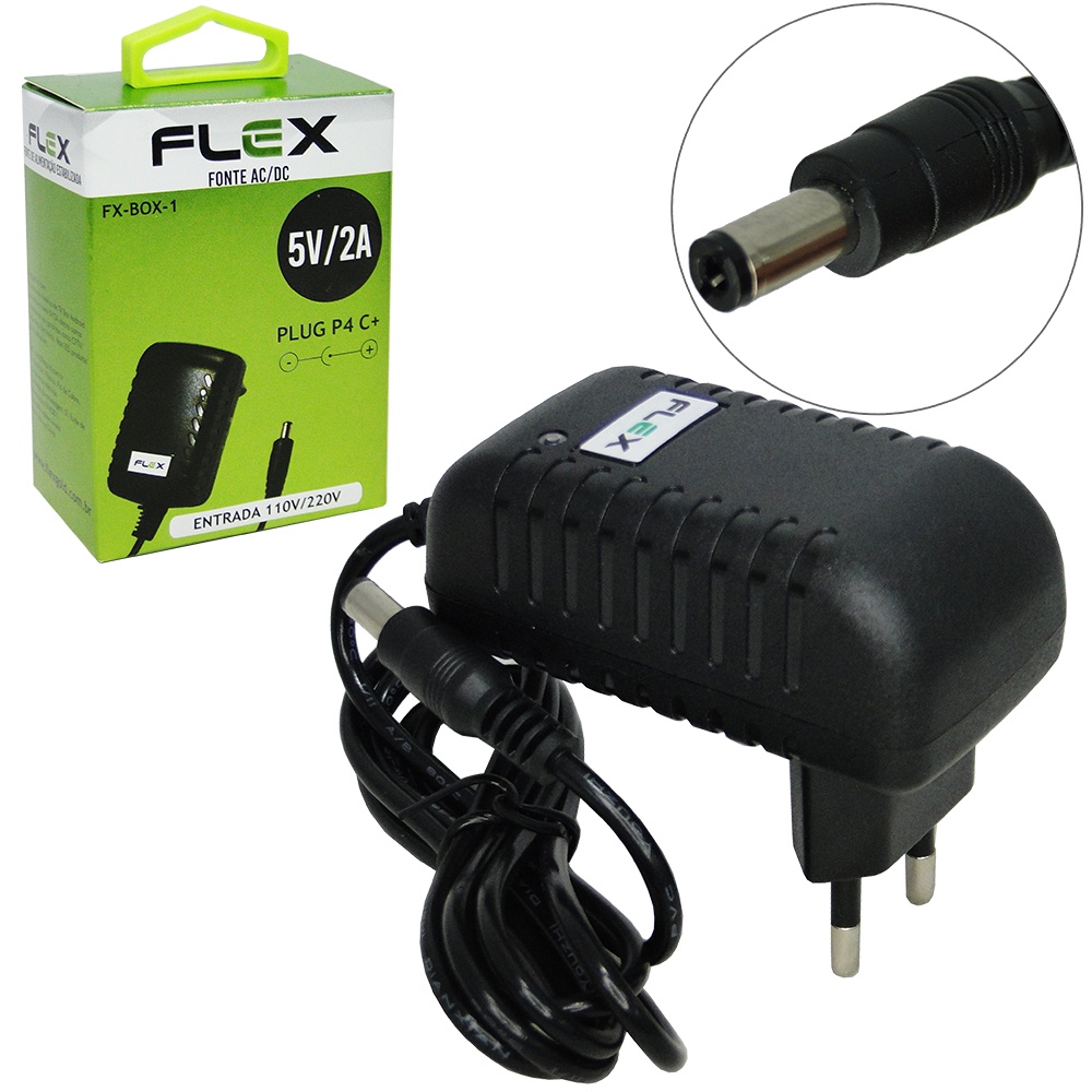 CARREGADOR DE TOMADA / FONTE ALIMENTACAO UNIVERSAL 5V / 2A BIVOLT PLUG ...