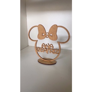 20 Centros De Mesa Minnie Mickey Mdf Enfeite Cru