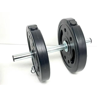 Kit 10 kg de Anilha com barra de 40 cm tubular completa com presilhas