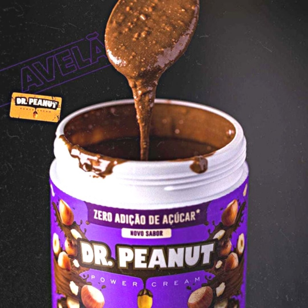 Pasta De Amendoim Com Whey Protein 600g Avelã - Dr Peanut - Dr