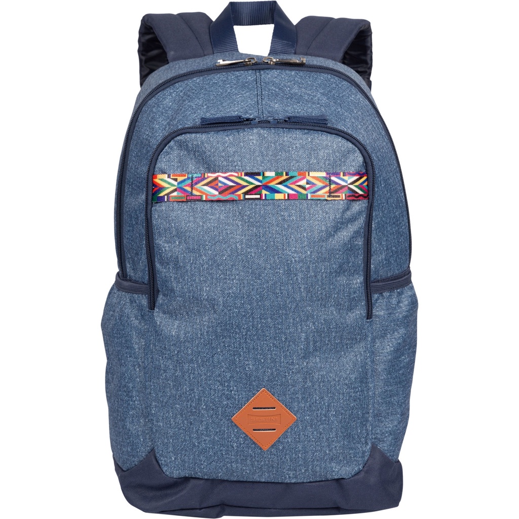 Mochila grande Sestini feminina jeans escolar trabalho 075579-04