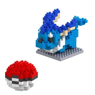 Pokémon Compatível LEGO Pequenas Partículas Pikachu e Blastoise