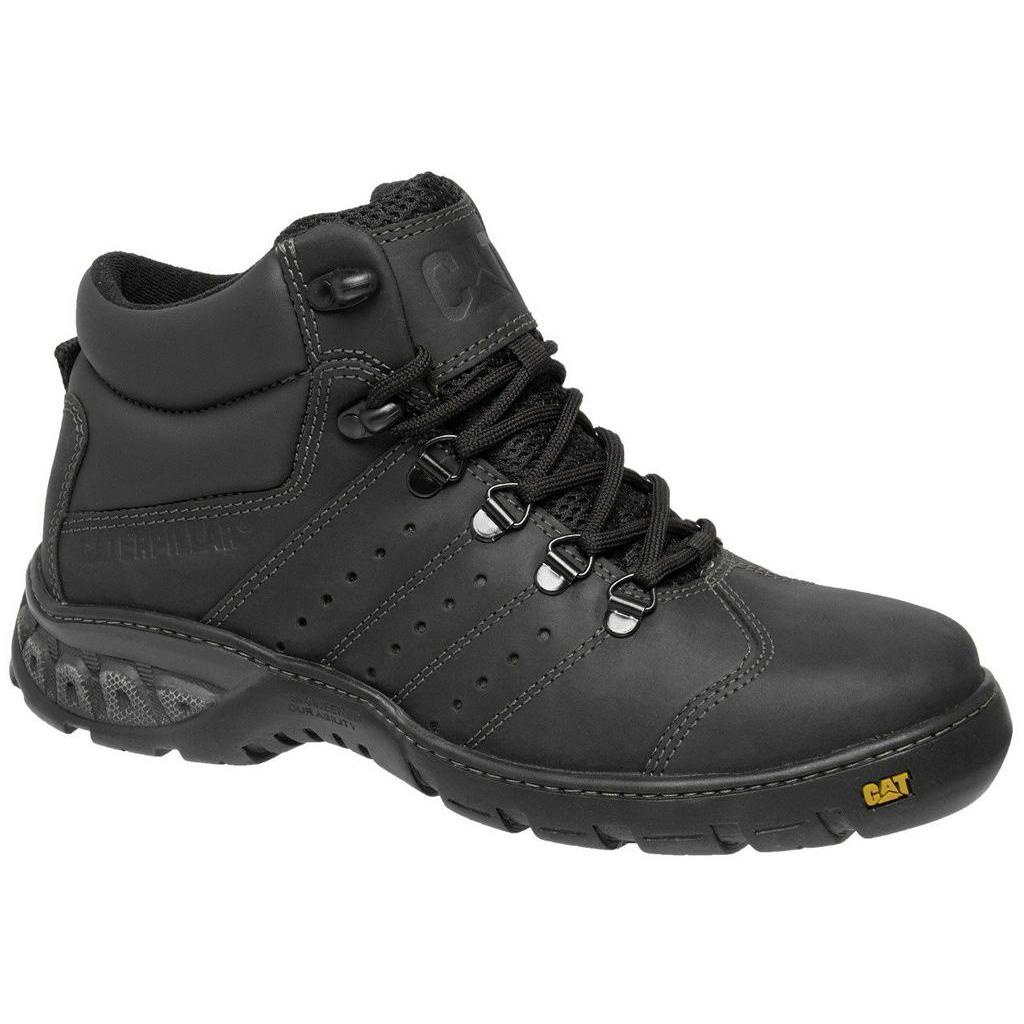 Bota Em Couro Caterpillar Palmilha Em Explorer Cano Alto Preto