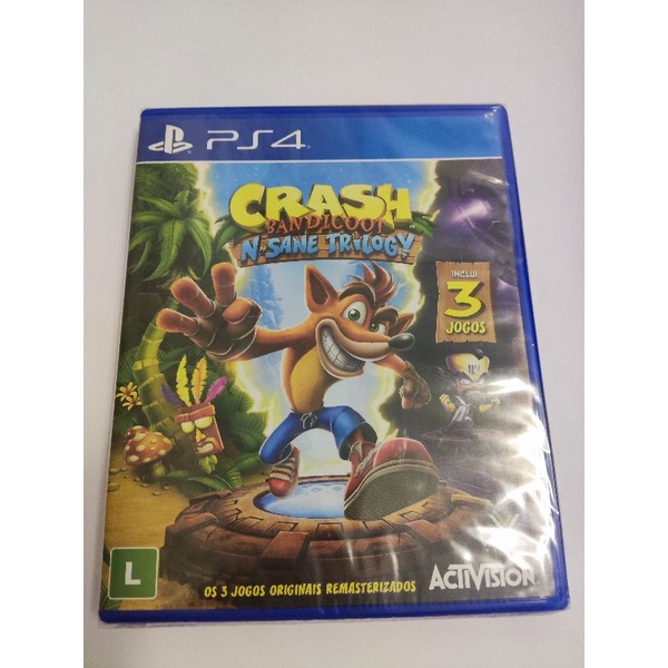 Jogo Crash Bandicoot N Sane Trilogy Ps4 Midia Fisica