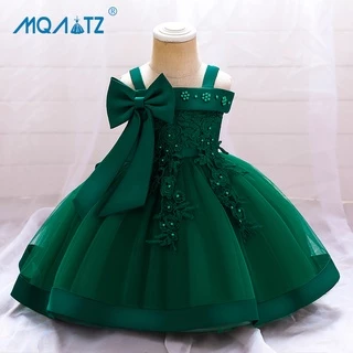 MQATZ Cerimônia Da Flor 1o Aniversário Vestido Para Menina Batismo Princesa Festa Um Ombro 0-3 Anos L5081XZ