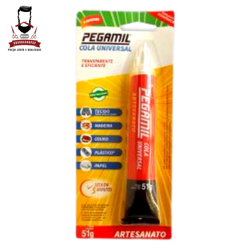 Cola Adesiva Universal Transparente Pegamil 51g Super Cola