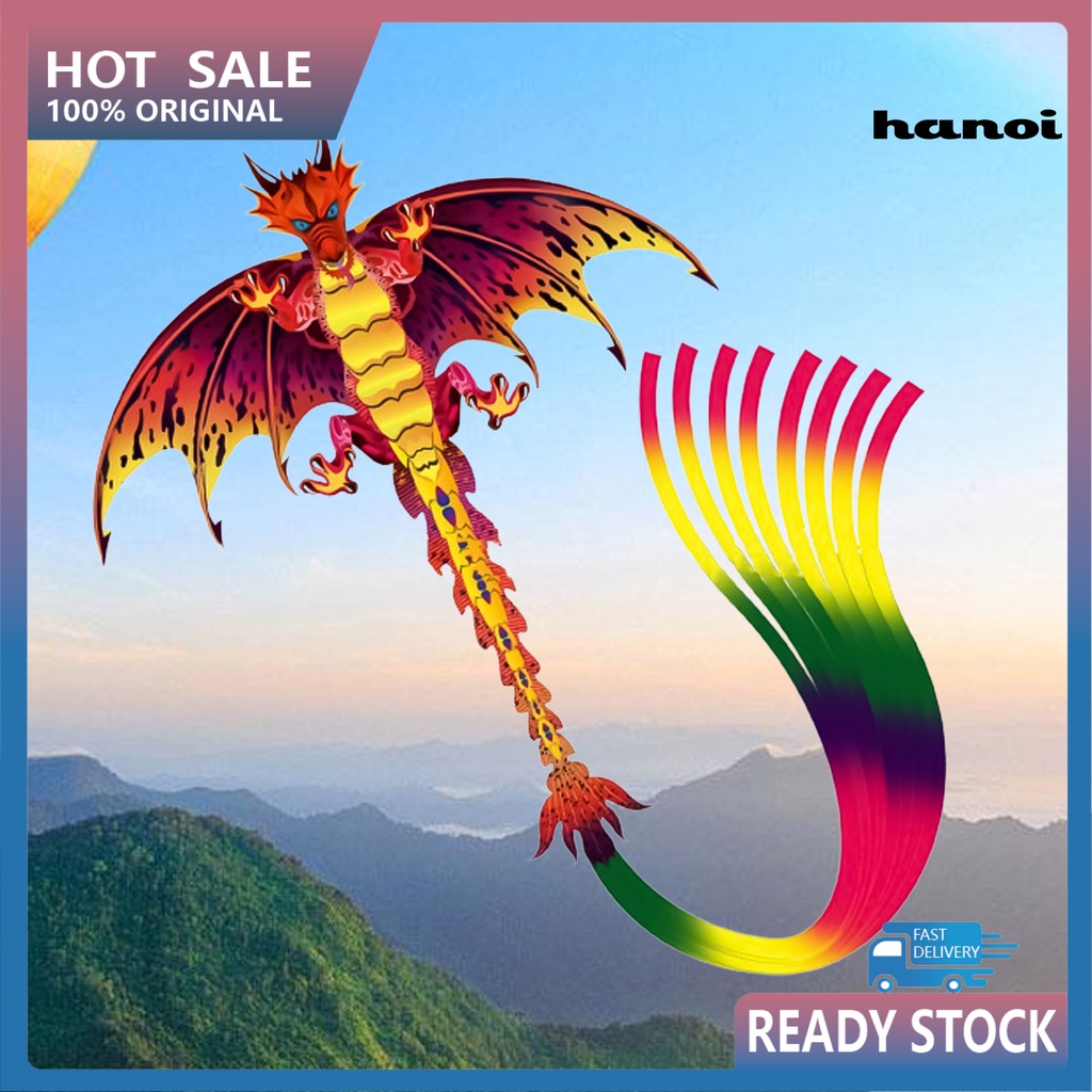 HQL_Kite Pipa De Dragão De Fácil Mosca Multicolorida De Voar Com Gravação A Laser