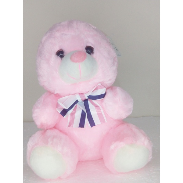 Urso Cor de Rosa com Laço Pelúcia BRMachine | Shopee Brasil