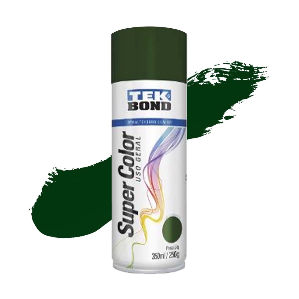 Tinta Spray SuperColor Tekbond - Verde Escuro - 350ml - 250g