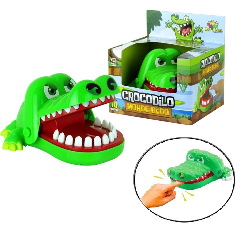 Brinquedo Jogo Crocodilo Morde Dedo Dentista Pura Divers O Oferta Shopee Brasil