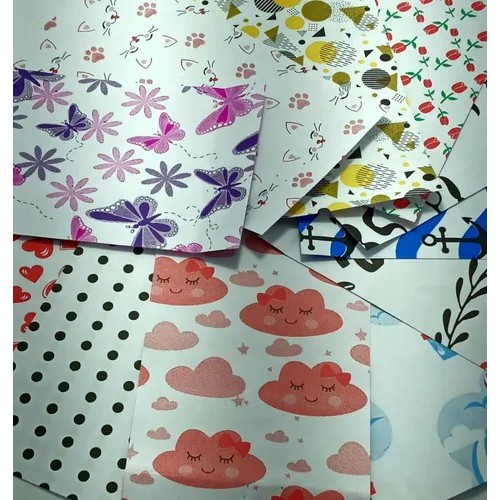 Color Set 110g Decorado Linha Premium Pacote Com 20 Folhas | Shopee Brasil