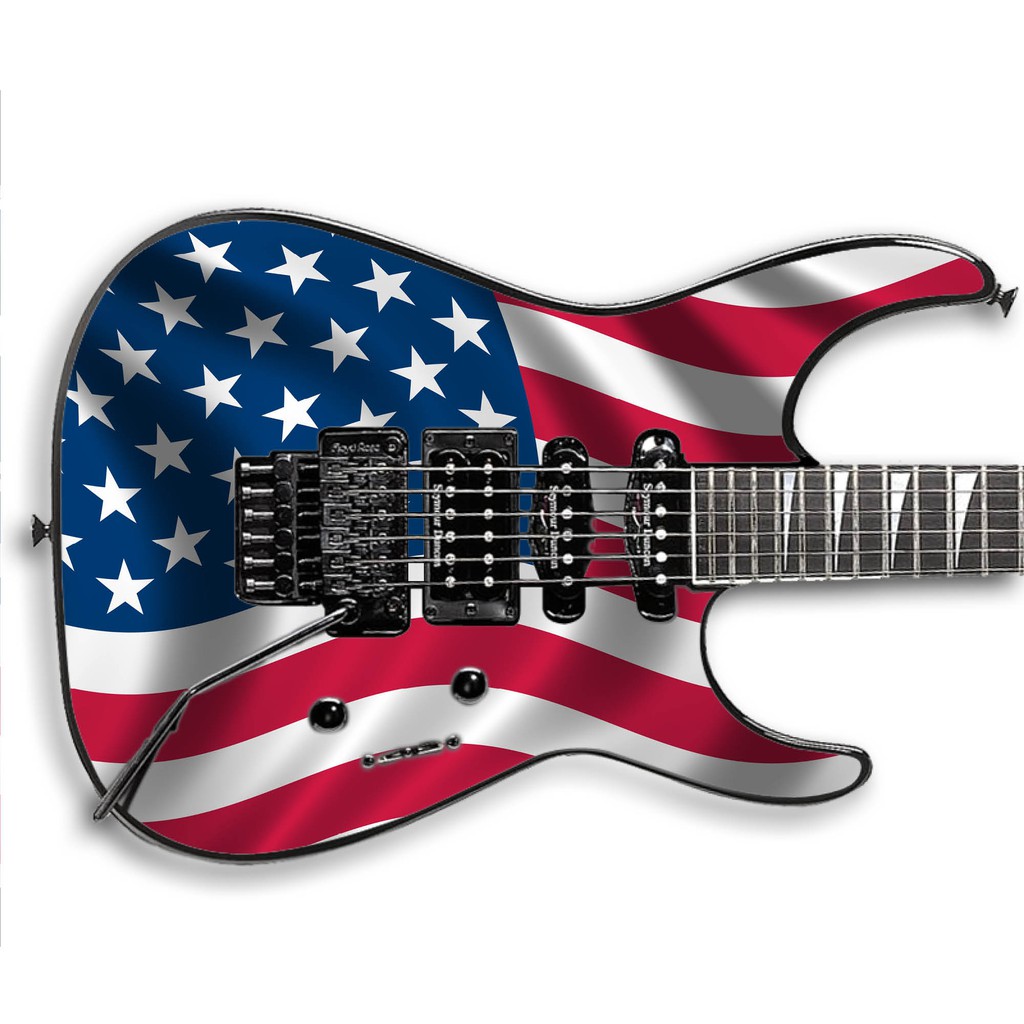 Adesivo Skin Bandeira USA 2 para Guitarra, Violão, Baixo e Ukulelê