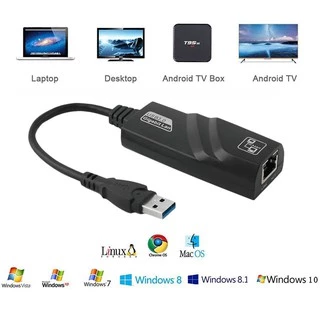 Adaptador Ethernet USB 2.0 3.0 Gigabit Para RJ45 LAN Placa De Rede PCUSB 3.0 A 10/100/1000 Mbps RJ45
