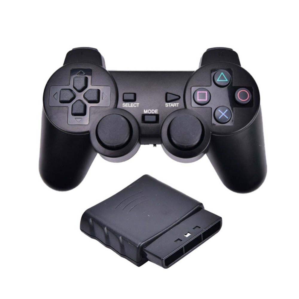 Vibrador Gamepad Sem Fio 2.4 Ghz USB Controlador Do Jogo Bluetooth Joystick  Para PS2 Sony Playstation 2