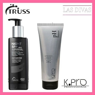 Truss Night Spa - Sérum de Tratamento Noturno 250ml e K.Pro pH Balancer Acidificante - Tratamento Capilar 230g