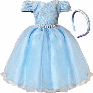 Vestido de festa store infantil princesa azul