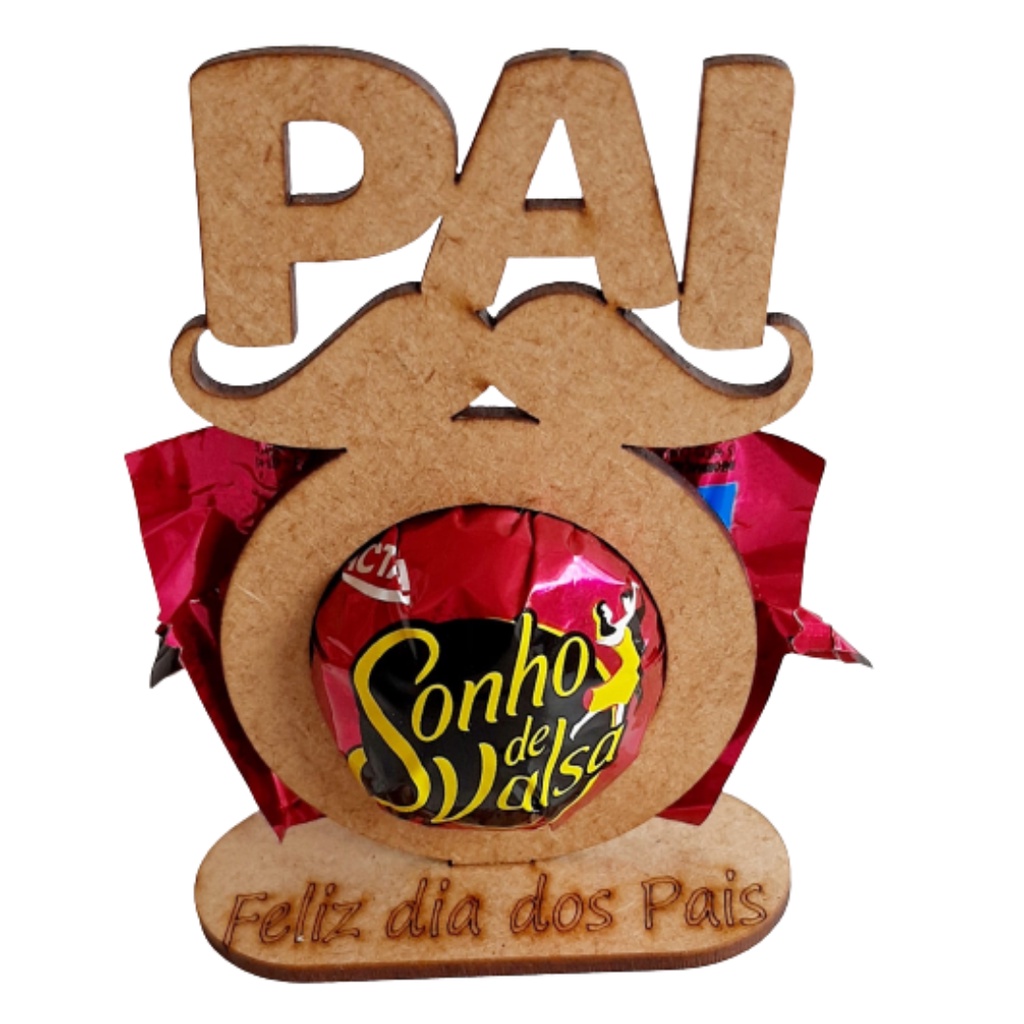 kit 20 porta bombom lembrança dia dos pais mdf