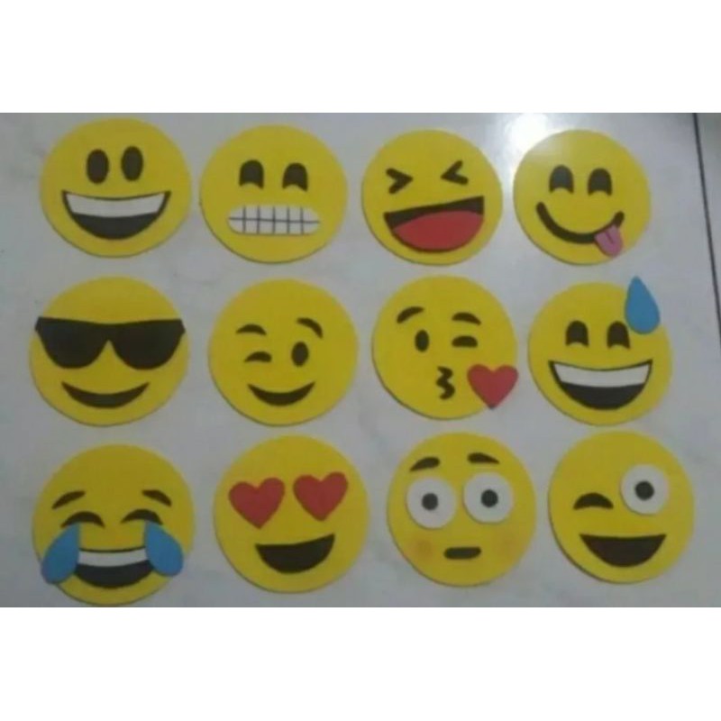 Emoji em eva ( kit com 12 unidades)