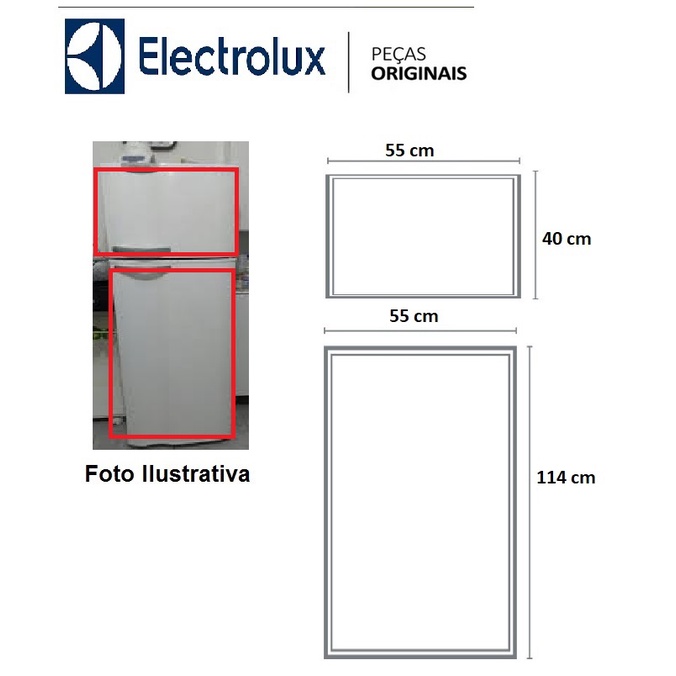 Borracha Para Geladeira Electrolux Dc35 Df35 Dc35a Jogo
