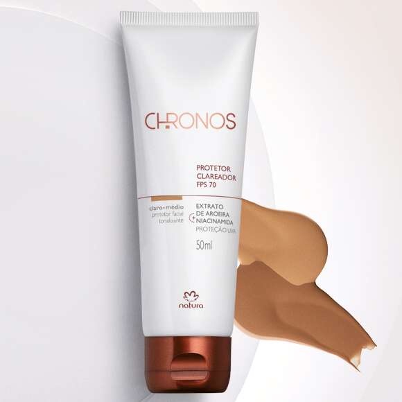 Protetor Clareador Facial FPS 70 Chronos Natura - 50ml