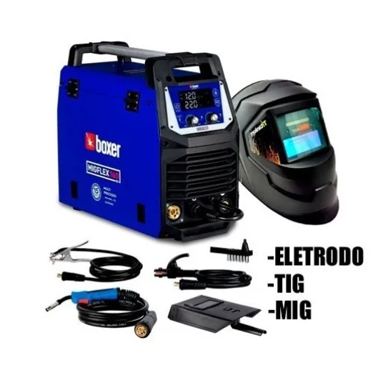 Maquina Solda Multiprocesso 160a Mma Tig Mig Boxer + Mascara | Shopee ...