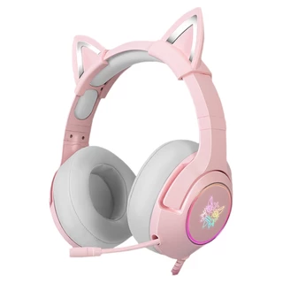 Headset Gamer Profissional Onikuma K9 Com Orelhas Rosa