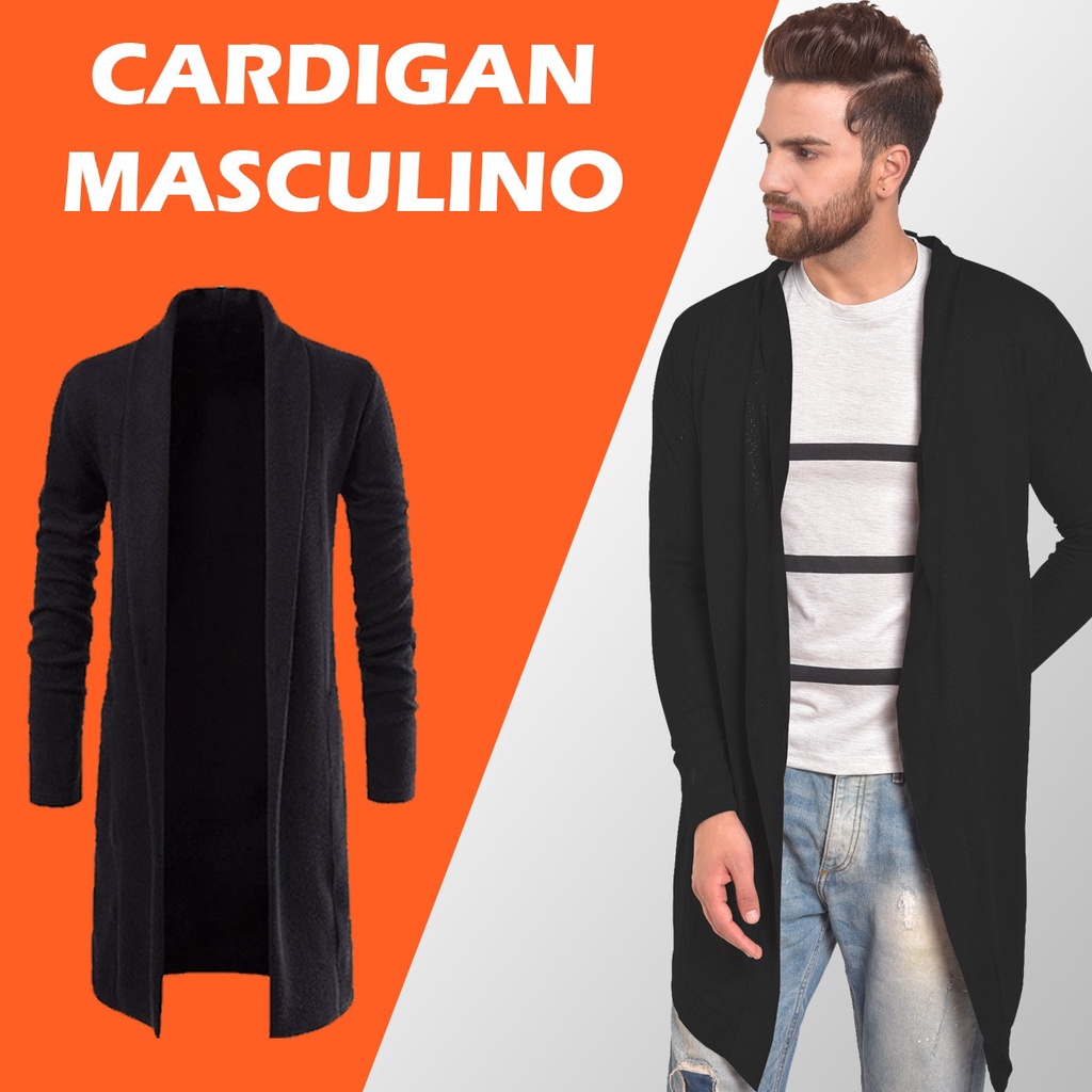 Sobretudo clearance cardigan masculino