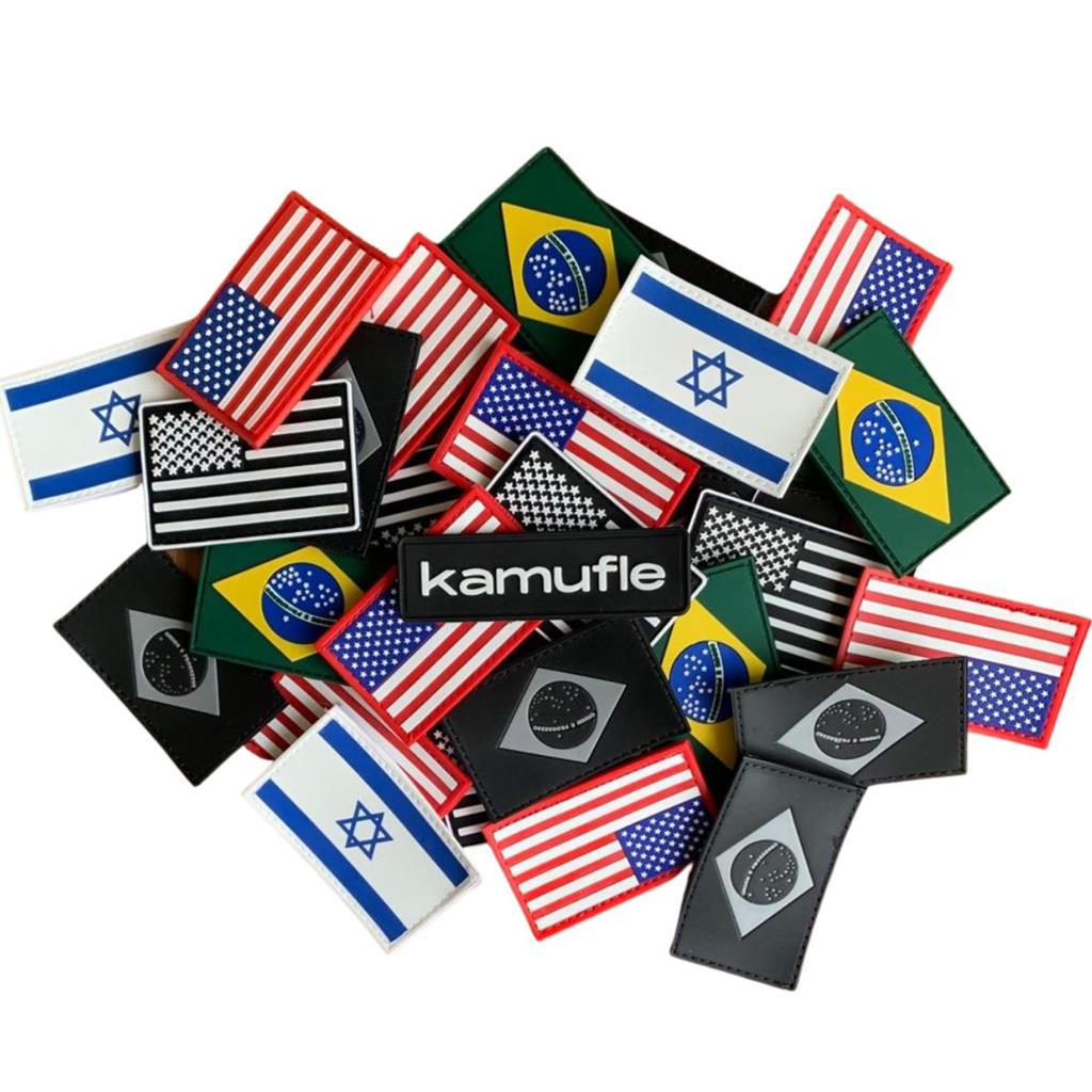 Patch Bordado Bandeira do Brasil 5x3,5cm Termocolante ou Velcro®