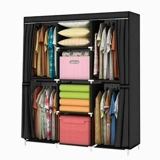 Guarda Roupa Dobrável Armario Para Organizar Roupa Preto