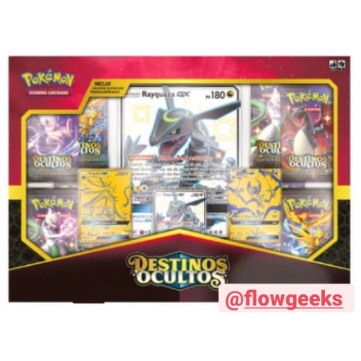 Rayquaza GX SHINY - Carta Pokémon GIGANTE JUMBO - DESTINOS OCULTOS BR