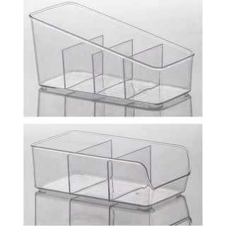 Cesto Acrílico Organizador Com Divisórias 27x13 Ou 28x14CM -Paramount