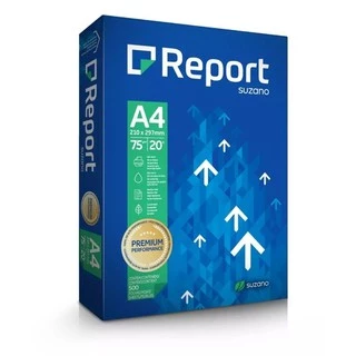 Papel Sulfite A4 Report Branco 210x297mm 75g Pacote 500 Folhas