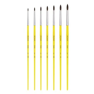 Kit Pincel Artesanato Roma 566 Ponta Redonda Pelo De Ponei 0 A 22
