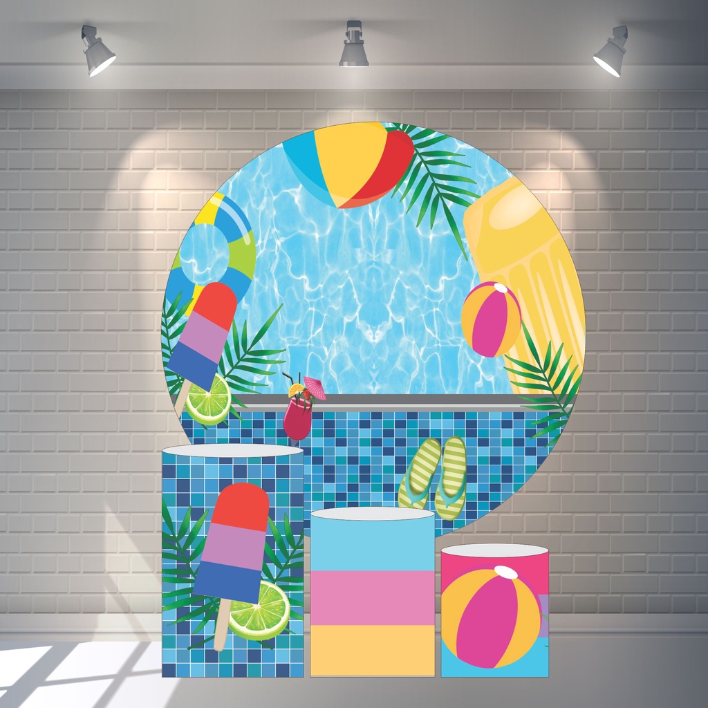 Painel Decorativo Sol Pool Party.