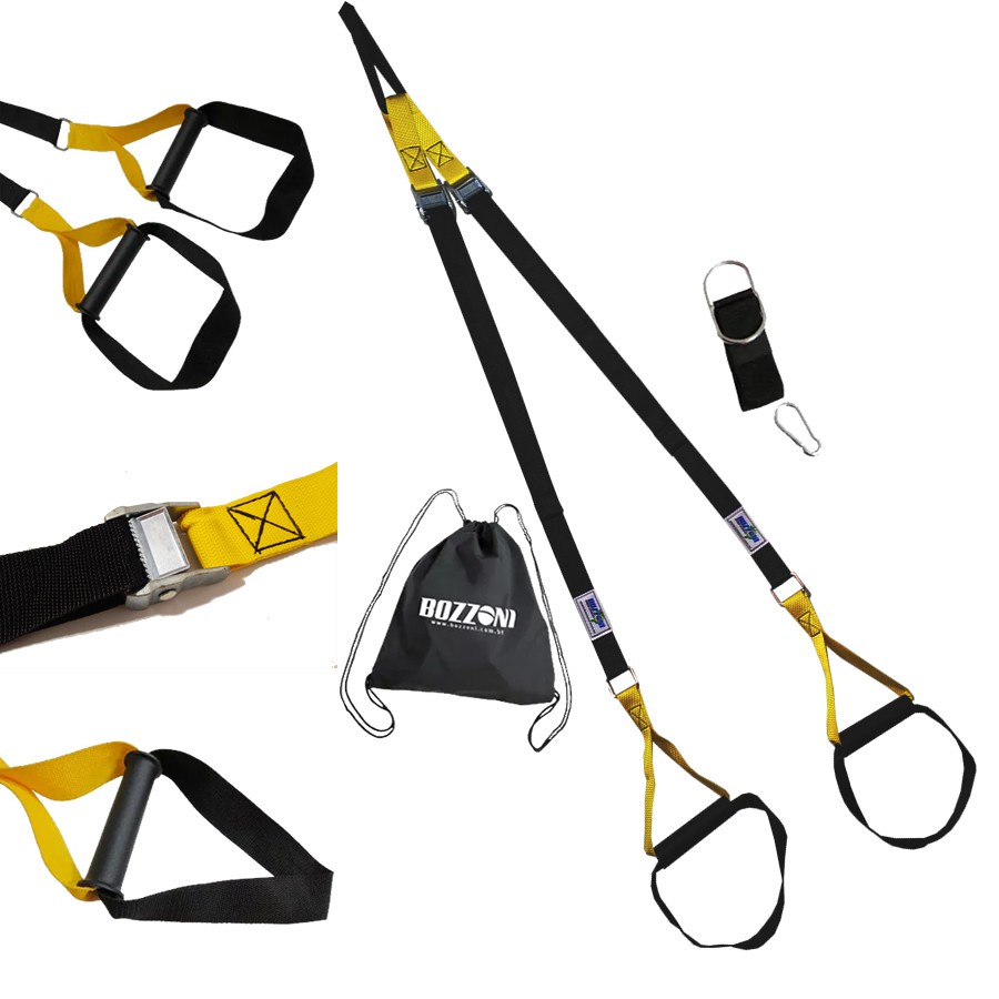 Fita de Suspensão modelo TRX com ajuste de Catraca c/ extensor Bozzoni ...