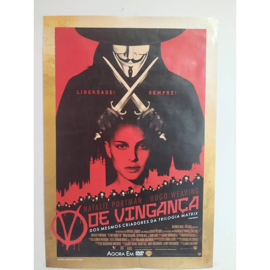 V de VINGANÇA (Natalie Portman/Hugo Weaving) dos criadores de