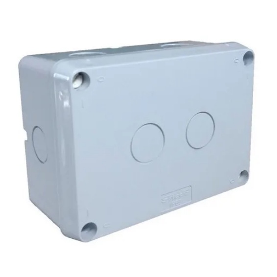 CAIXA ORGANIZADORA MÉDIA STILUS 16x11,5 IP65 PARA CFTV CONECTORES E FONTE DE ALIMENTAÇÃO