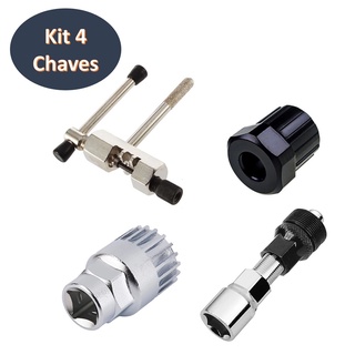 Kit Ferramentas Chaves De Reparação Reparo Bike Extrator Pedivela Movimento Central Roda Livre Saca Tira Pino Corrente Bicicleta