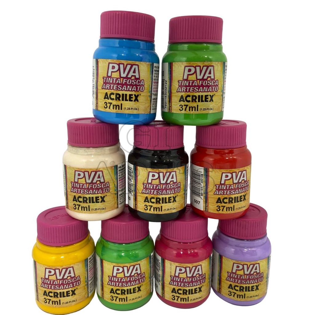 Kit Tinta Pva Acrilex Ml Cores Shopee Brasil