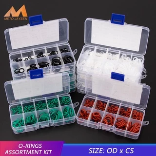 150 Peças Anéis De Vedação 10 Tamanhos 1mm 1.5mm 1.9mm Espessura Branco Vermelho VMQ Verde FKM Preto NBR Substituições D