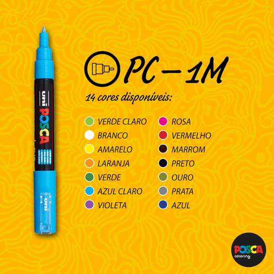 Caneta Posca 1M POSCA ORIGINAL | Shopee Brasil