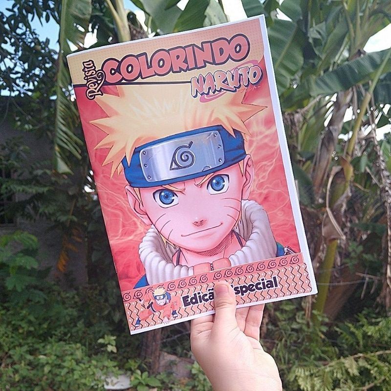 Capa Livrinho para Colorir Naruto - Fazendo a Nossa Festa