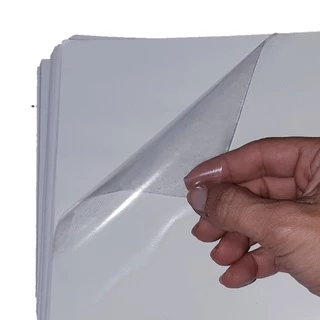 50 Folhas Adesivas Vinil Transparentes Para Jato De Tinta A4