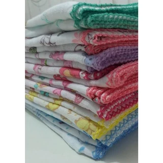 Fralda Estampada Luxo 70x70 Com Crochê Kit Com 5 Pçs em Oferta na Shopee