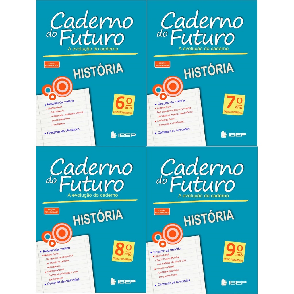 Livro Caderno do Futuro História 9º Ano - IBEP - Pedagógica - Papelaria,  Livraria, Artesanato, Festa e Fantasia